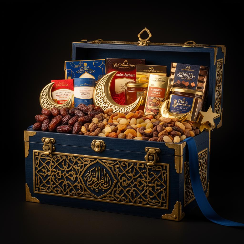 Eid Grand Signature Chest — 5kg — A wooden chest of the very finest mewa & treats. (Chocolates & Gifts at Pansari Point)