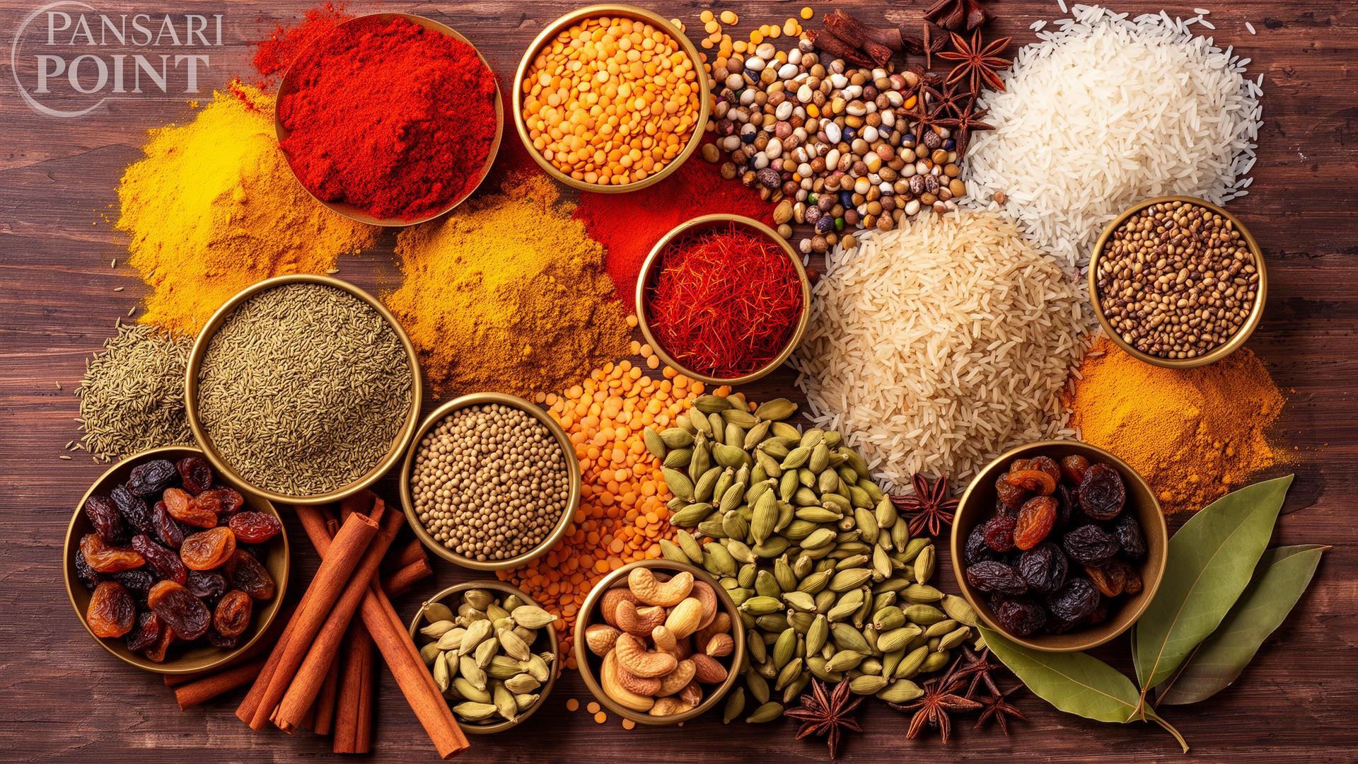 Signature ingredients — Spices, lentils, rice & mewa